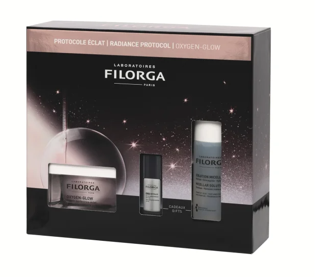 Filorga Protocollo Luminosità Cofanetto con Oxygen Glow Crema 50 ml + NCEF-Revitalize Serum 5 ml + Soluzione Micellare 50 ml - Idea Regalo Beauty